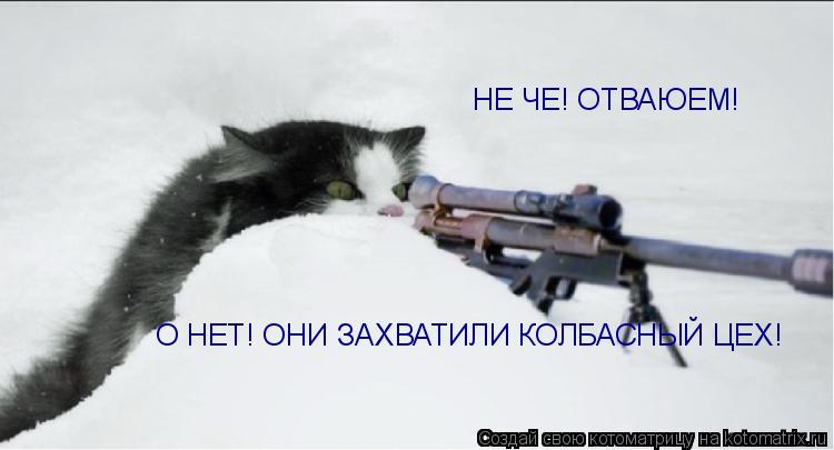 Котоматрица: О НЕТ! ОНИ ЗАХВАТИЛИ КОЛБАСНЫЙ ЦЕХ! НЕ ЧЕ! ОТВАЮЕМ!