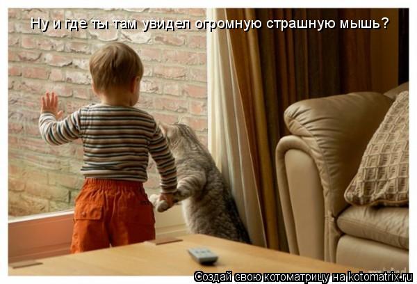 Котоматрица: Ну и где ты там видел огромную страшную мышь? Ну и где ты там увидел огромную страшную мышь?