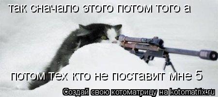 так сначало этого потом того а потом тех кто не поставит мне 5... Котоматрица: так сначало этого потом того а потом тех кто не поставит мне 5