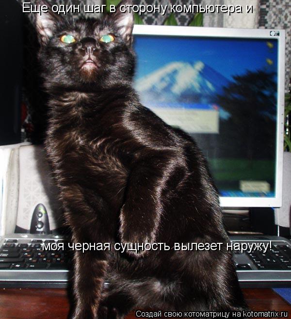 Котоматрица: Еще один шаг в сторону компьютера и моя черная сущность вылезет наружу!
