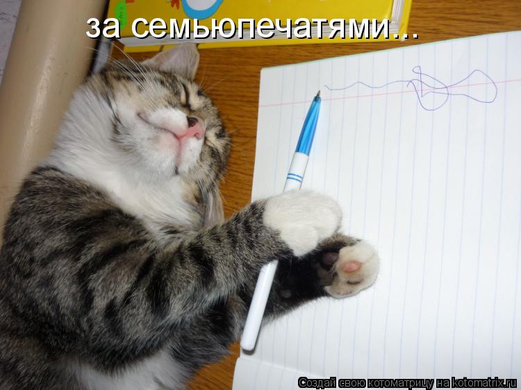 Котоматрица: за семьюпечатями...