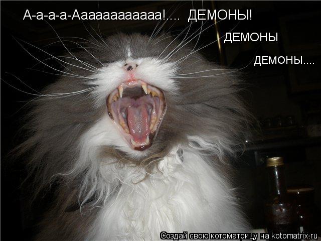 Котоматрица: А-а-а-а-Аааааааааааа!....  ДЕМОНЫ! ДЕМОНЫ ДЕМОНЫ....