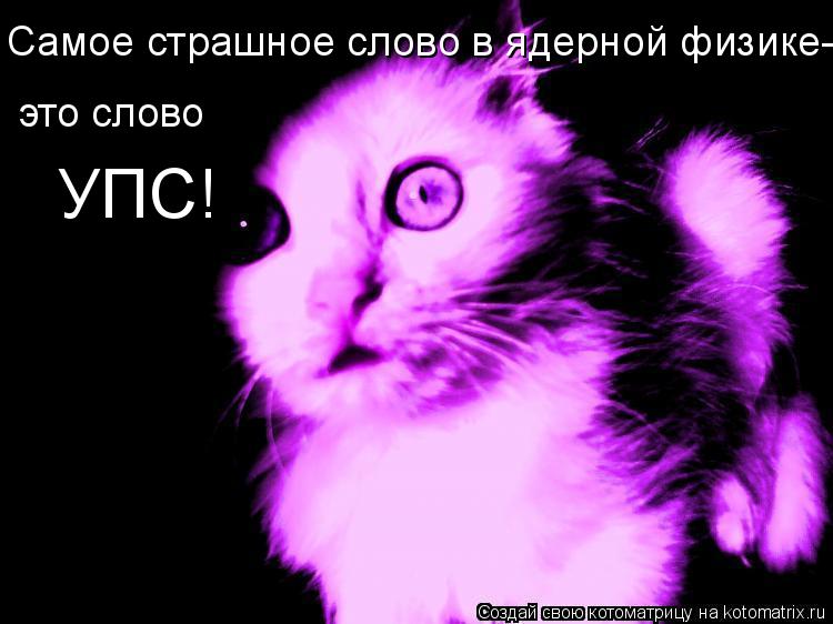 Котоматрица: Самое страшное слово в ядерной физике- это слово УПС!