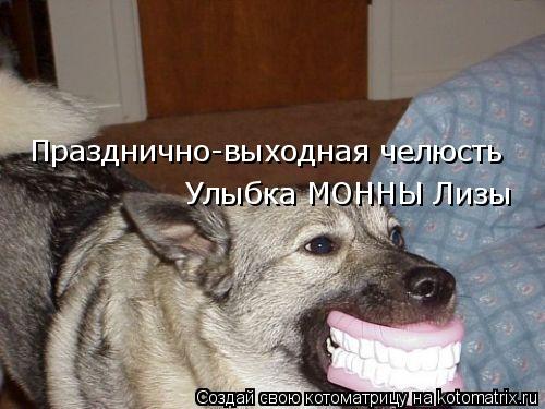 Котоматрица: Празднично-выходная челюсть Улыбка МОННЫ Лизы