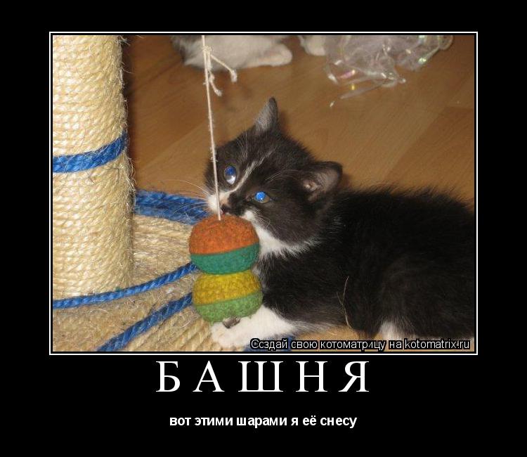 Котоматрица: БАШНЯ вот этими шарами я её снесу