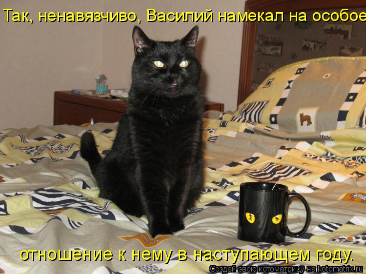 Так, ненавязчиво, Василий намекал на особое отношение к нему в наступающем году.... Котоматрица: Так, ненавязчиво, Василий намекал на особое отношение к нему в наступающем году.
