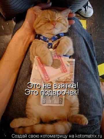 Котоматрица: Это не взятка!  Это подарочек!