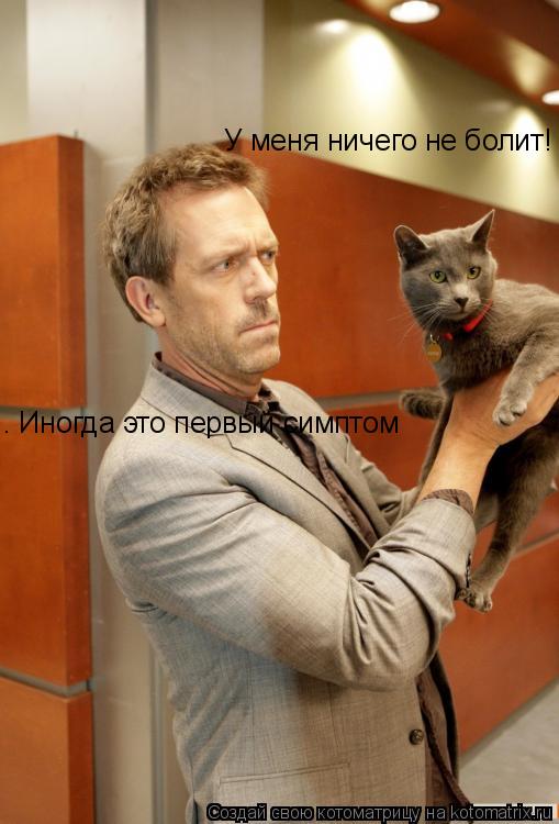 Котоматрица: У меня ничего не болит!  — Иногда это первый симптом