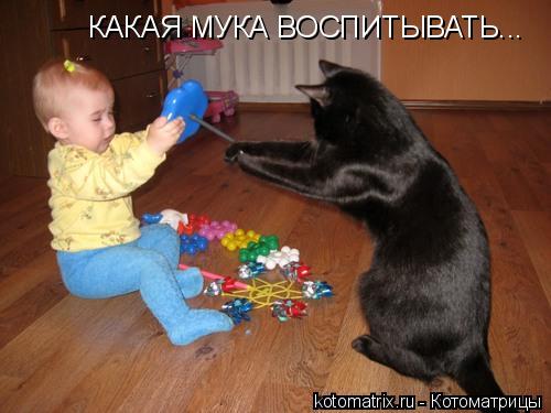 Котоматрица: КАКАЯ МУКА ВОСПИТЫВАТЬ...