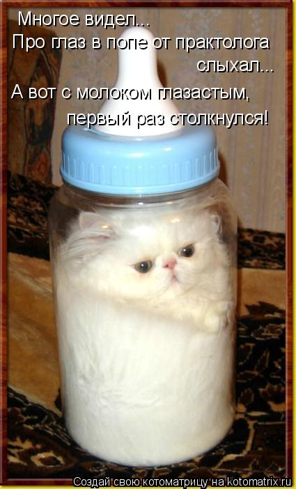 Котоматрица: Многое видел... Про глаз в попе от практолога слыхал... А вот с молоком глазастым, первый раз столкнулся!