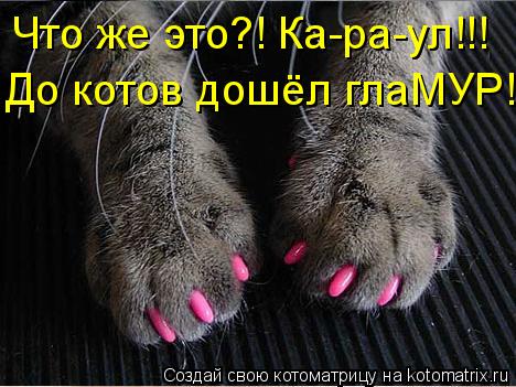 Что же это?! Ка-ра-ул!!! До котов дошёл глаМУР!... Котоматрица: Что же это?! Ка-ра-ул!!! До котов дошёл глаМУР!