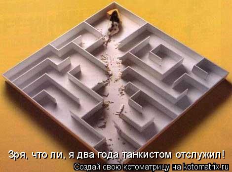 Зря, что ли, я два года танкистом отслужил!... Котоматрица: Зря, что ли, я два года танкистом отслужил!