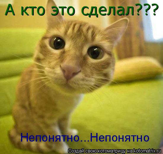 Котоматрица: А кто это сделал??? Непонятно...Непонятно