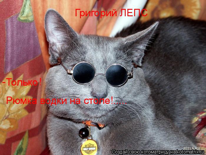 Котоматрица: Григорий ЛЕПС Только - Рюмка водки на столе!..... !