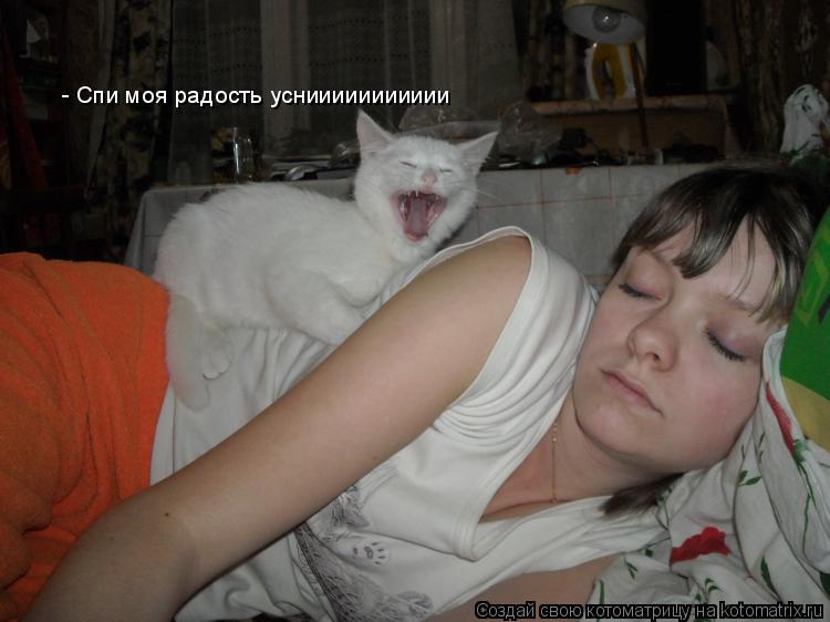 Котоматрица: - Спи моя радость усниииииииииии
