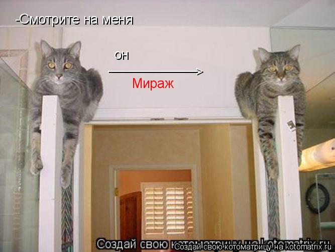 -Смотрите на меня он ____________ > Мираж... Котоматрица: -Смотрите на меня он ____________ > Мираж