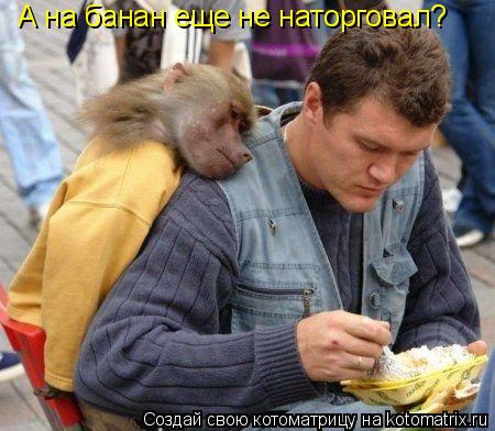 А на банан еще не наторговал?... Котоматрица: А на банан еще не наторговал?