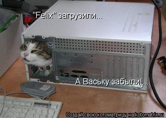 Котоматрица: "Felix" загрузили... А Ваську забыли!...