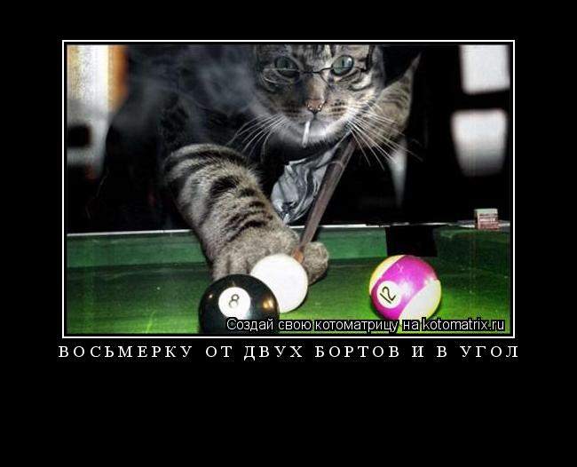 ВОСЬМЕРКУ ОТ ДВУХ БОРТОВ И В УГОЛ ... Котоматрица: ВОСЬМЕРКУ ОТ ДВУХ БОРТОВ И В УГОЛ