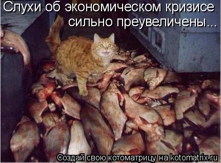 Слухи об экономическом кризисе сильно преувеличены...... Котоматрица: Слухи об экономическом кризисе сильно преувеличены...