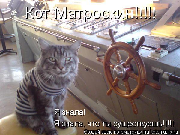 Кот Матроскин!!!!! Я знала, что ты существуешь!!!!! Я знала!... Котоматрица: Кот Матроскин!!!!! Я знала, что ты существуешь!!!!! Я знала!