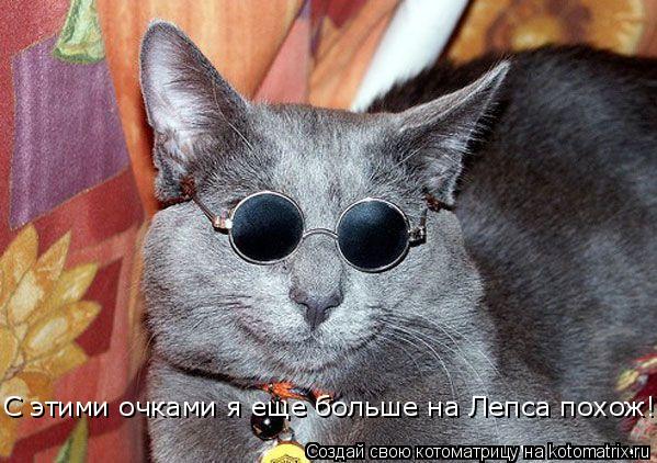 С этими очками я еще больше на Лепса похож!... Котоматрица: С этими очками я еще больше на Лепса похож!