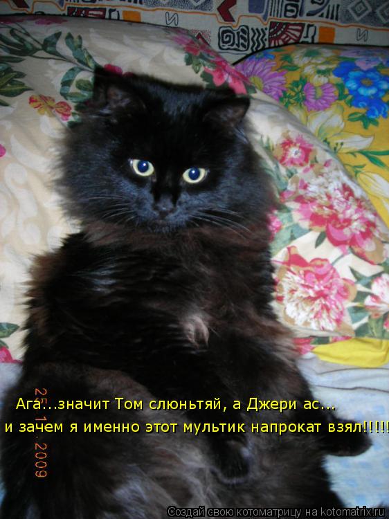 Ага...значит Том слюньтяй, а Джери ас... и зачем я именно этот мультик напрокат взял!!!!!... Котоматрица: Ага...значит Том слюньтяй, а Джери ас... и зачем я именно этот мультик напрокат взял!!!!!
