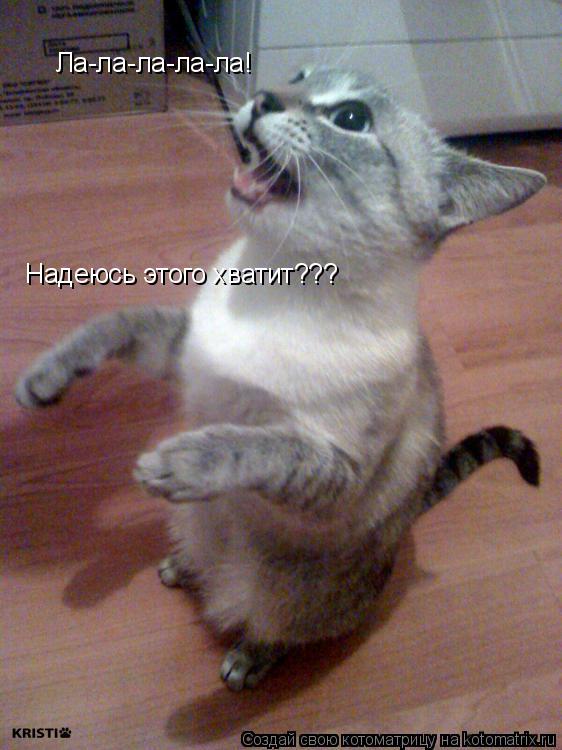 Ла-ла-ла-ла-ла! Надеюсь этого хватит???... Котоматрица: Ла-ла-ла-ла-ла! Надеюсь этого хватит???