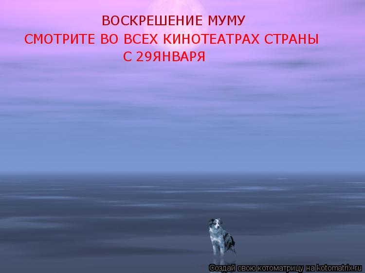 ВОСКРЕШЕНИЕ МУМУ СМОТРИТЕ ВО ВСЕХ КИНОТЕАТРАХ СТРАНЫ С 29ЯНВАРЯ... Котоматрица: ВОСКРЕШЕНИЕ МУМУ СМОТРИТЕ ВО ВСЕХ КИНОТЕАТРАХ СТРАНЫ С 29ЯНВАРЯ