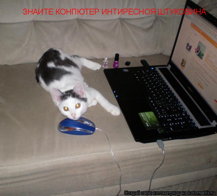 Котоматрица: ЗНАИТЕ КОНПЮТЕР ИНТИРЕСНОЯ ШТУКОВИНА