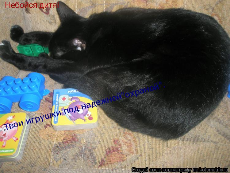 Котоматрица: Небойся дитя! Твои игрушки под надежной"охраной".