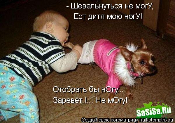 Ест дитя мою ногУ! Отобрать бы нОгу... Заревёт !... Не мОгу! - Шевельнуться не могУ,... Котоматрица: Ест дитя мою ногУ! Отобрать бы нОгу... Заревёт !... Не мОгу! - Шевельнуться не могУ,