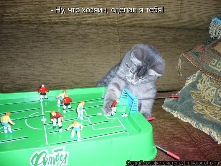Котоматрица: - Ну, что хозяин, сделал я тебя!