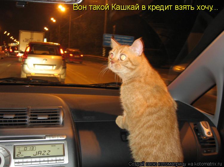 Котоматрица: Вон такой Кашкай в кредит взять хочу...