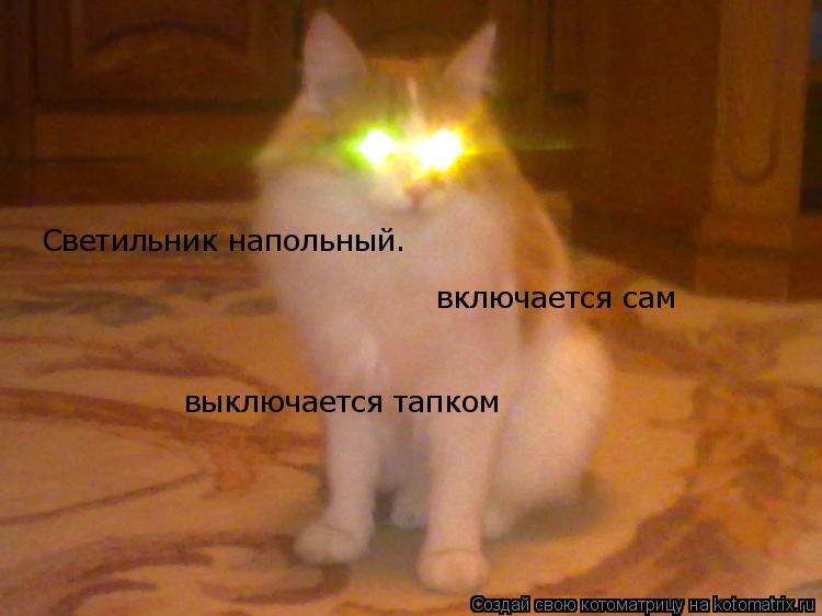 Светильник напольный. включается сам выключается тапком... Котоматрица: Светильник напольный. включается сам выключается тапком