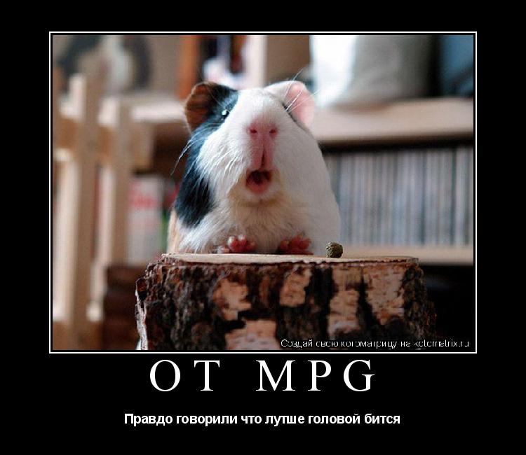 Котоматрица: От mpg Правдо говорили что лутше головой бится