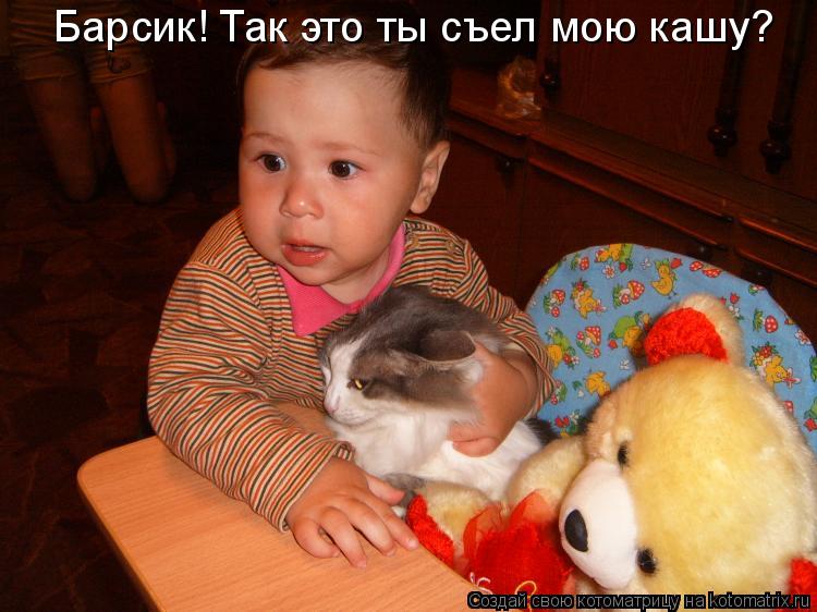 Котоматрица: Барсик! Так это ты съел мою кашу?