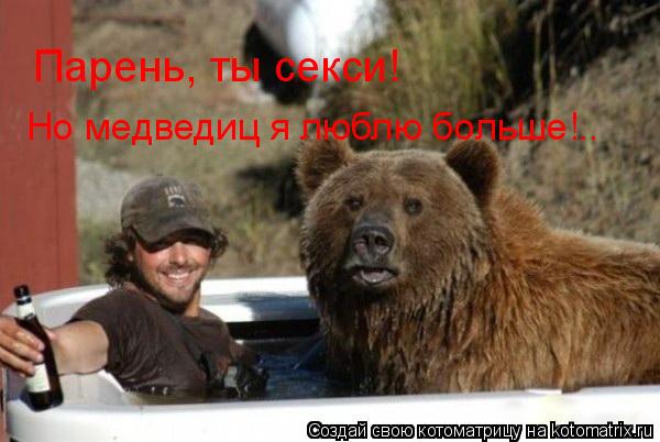 Котоматрица: Парень, ты секси! Но медведиц я люблю больше!..