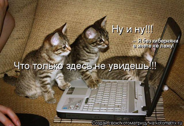 Котоматрица: Ну и ну!!! Что только здесь не увидешь!!! -- Я без киберняни  в инете не лажу!