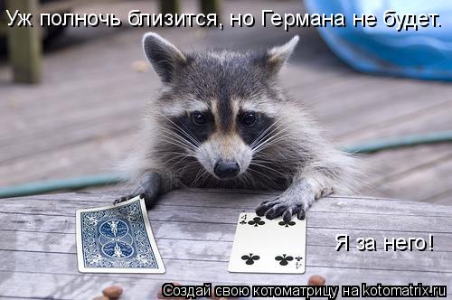 Котоматрица: Уж полночь близится, но Германа не будет. Я за него!