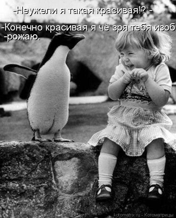 Котоматрица: -Неужели я такая красивая!? -  -Конечно красивая я чё зря тебя изображаю. -рожаю.