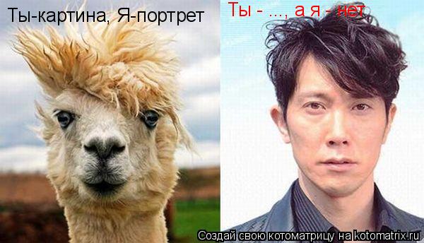 Ты-картина, Я-портрет Ты - ..., а я - нет... Котоматрица: Ты-картина, Я-портрет Ты - ..., а я - нет