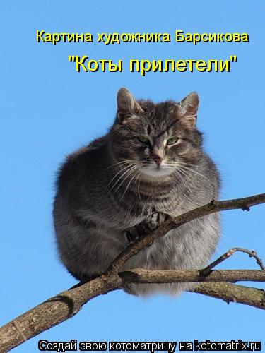 Котоматрица: "Коты прилетели" Картина художника Барсикова