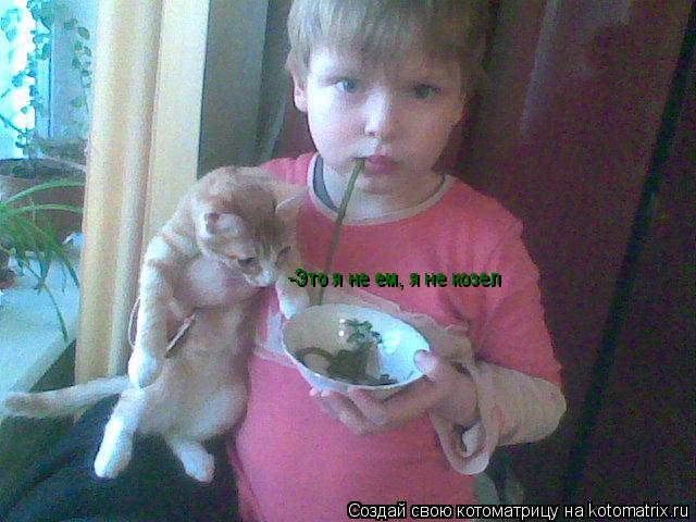 Котоматрица: -Это я не ем, я не козел