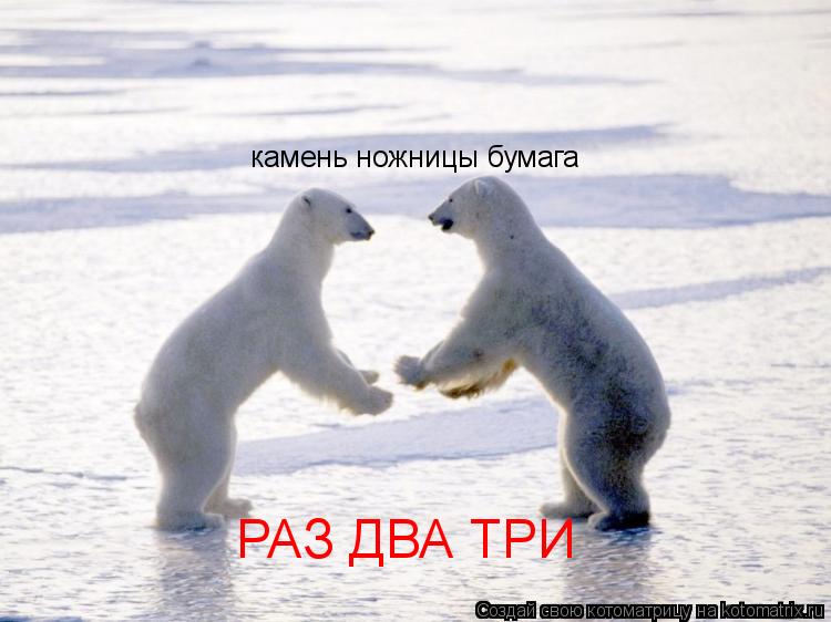 Котоматрица: камень ножницы бумага РАЗ ДВА ТРИ