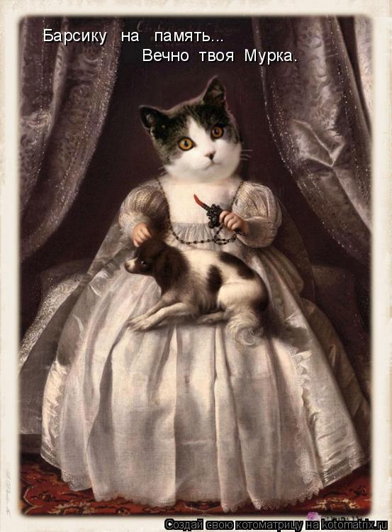 Барсику на память... Вечно твоя Мурка.... Котоматрица: Барсику на память... Вечно твоя Мурка.