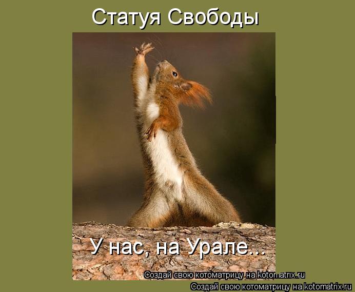 Котоматрица: Статуя Свободы У нас, на Урале...
