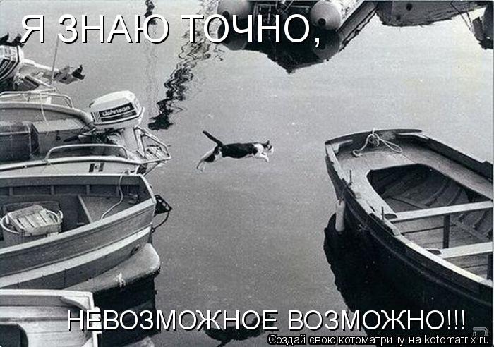 Котоматрица: Я ЗНАЮ ТОЧНО, НЕВОЗМОЖНОЕ ВОЗМОЖНО!!!