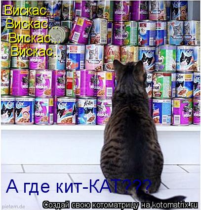 Котоматрица: Вискас... Вискас... Вискас... Вискас... А где кит-КАТ???