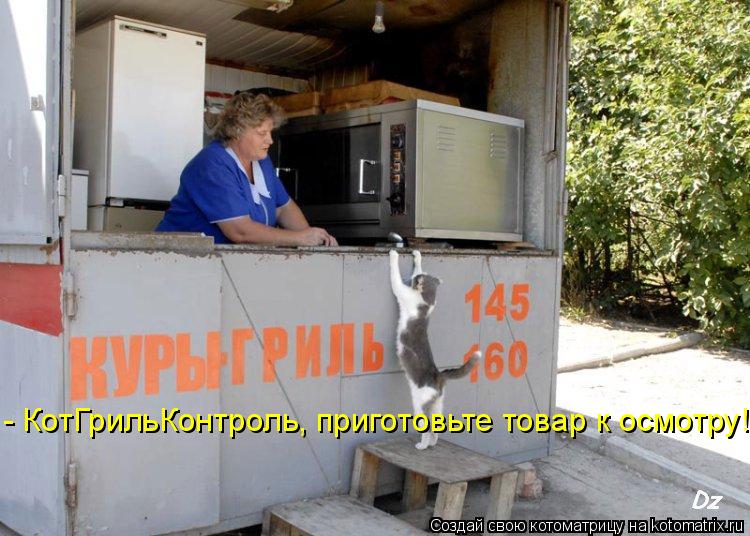 Котоматрица: - КотГрильКонтроль, приготовьте товар к осмотру!